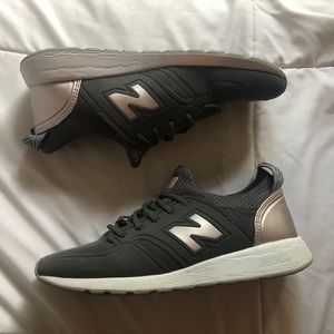 New Balance Rev Lite Grey and Metallic Blush